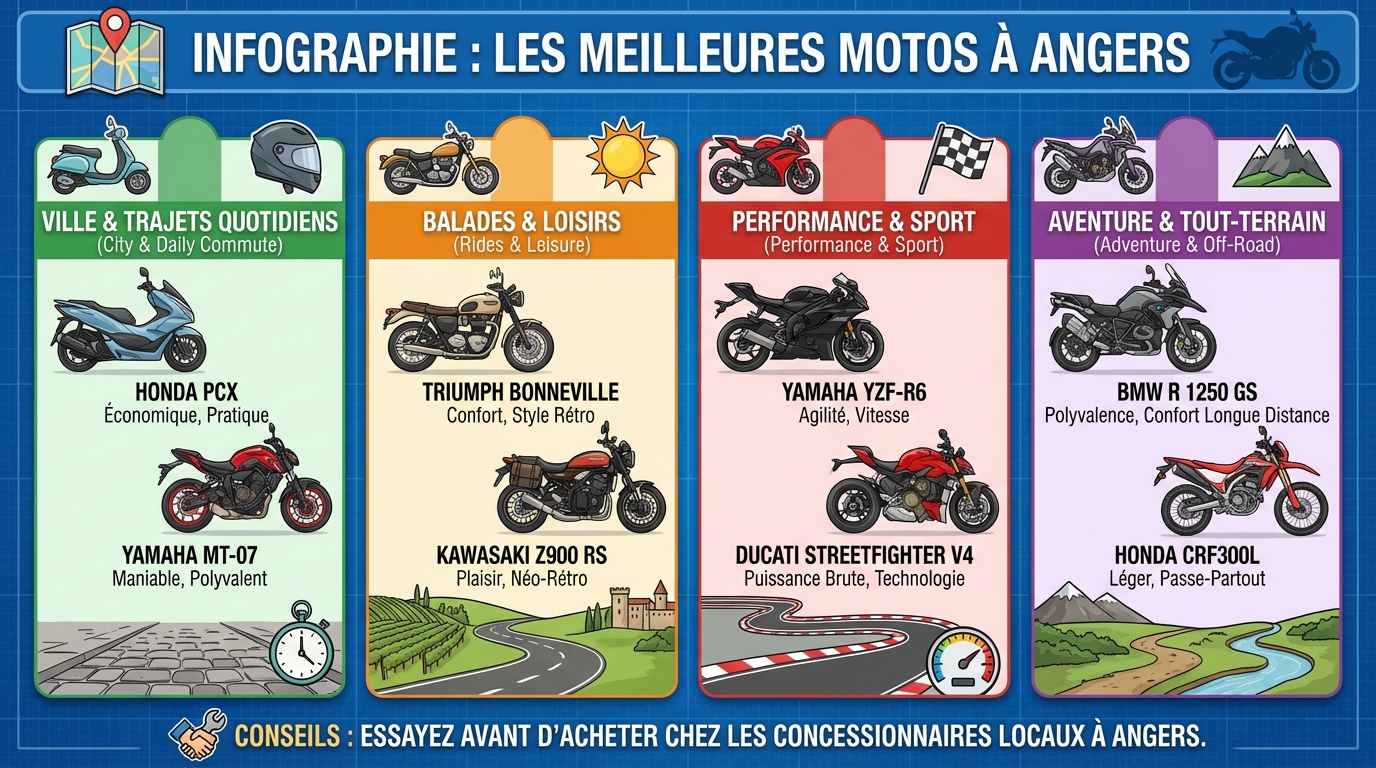 Les meilleures motos disponibles à Angers