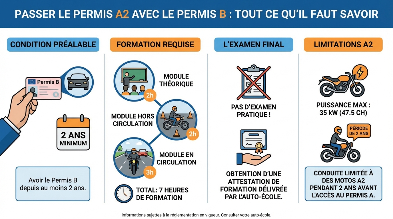 Avantages de posséder un permis B avant le A2