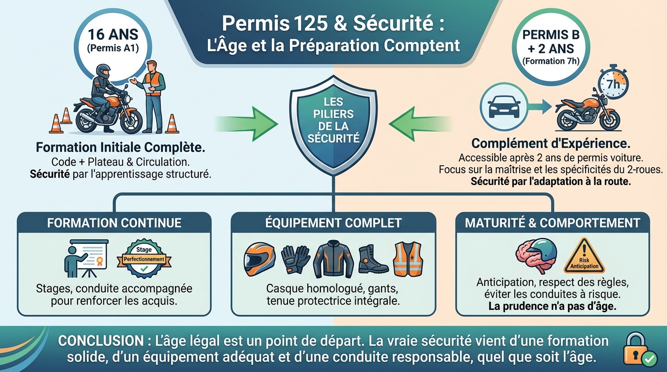 Permis 125 : quel âge pour le passer en toute sécurité ? 3 Âge requis pour le permis 125